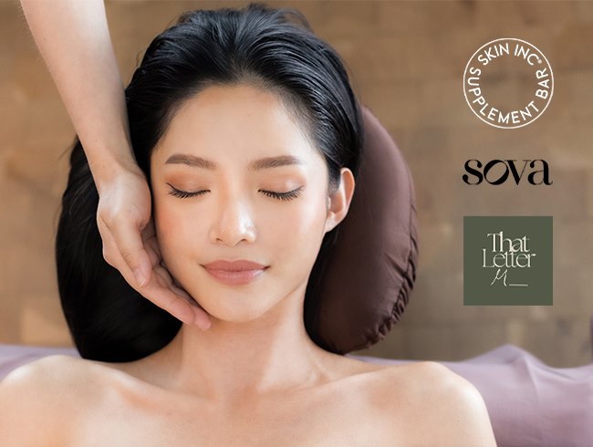 Customised Beauty & Wellness Spa Experience feat. homegrown brands; Skin Inc, That Letter M and SOVA